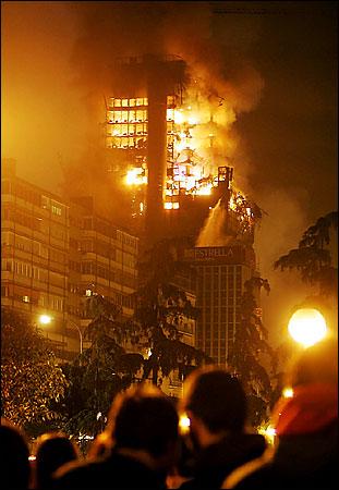 Picture of Windsor Building fire, Madrid Spain